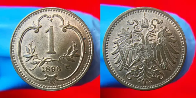 Austria 1896 1 Heller Coin