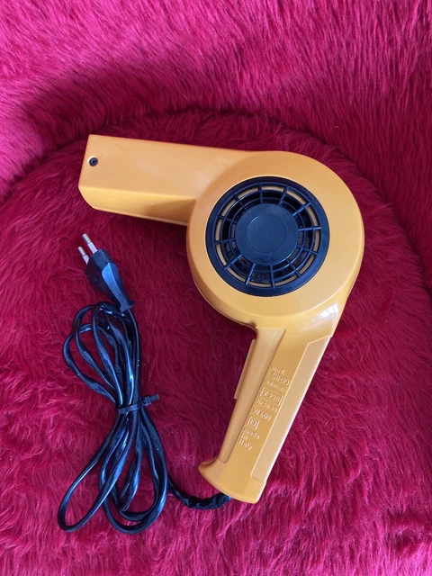 Sèche cheveux rétro, vintage, années 70, orange