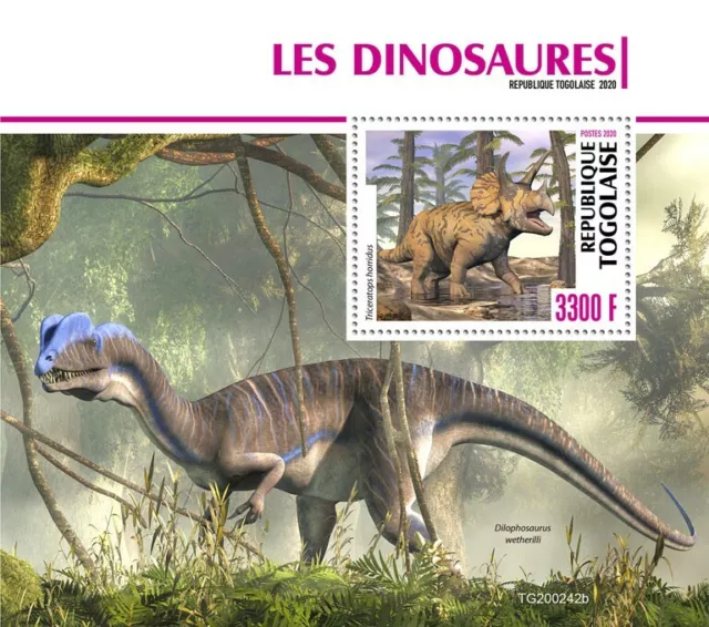 Togo Dinosaurs Stamps 2020 MNH Triceratops Prehistoric Animals 1v S/S