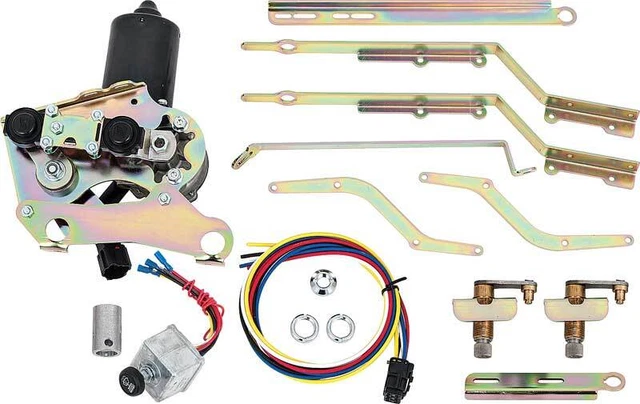 1947-54 GM Truck Windshield Wiper Conversion Kit; 2 Speed with Delay System ;
