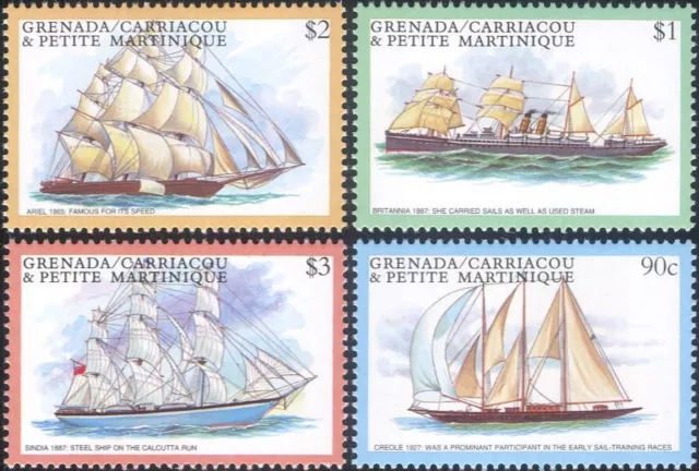 Grenadines of Grenada 2001 Sailing Ships/Boats/Sail/Transport 4v set (b1450g)