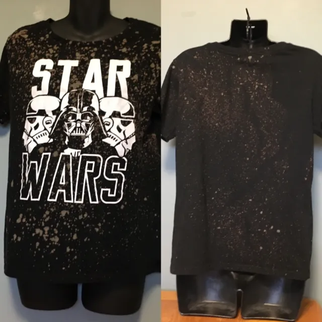 Girls Star Wars Darth Vader Storm Troopers T Shirt Size Large 11-13 VGUC