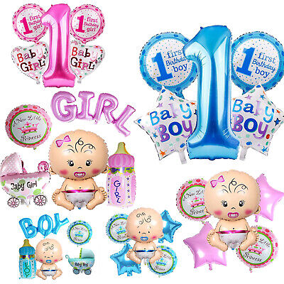Baby Shower Palloncini Ragazzo 5pcs Lamina Rosa Blu Decorazioni Festa