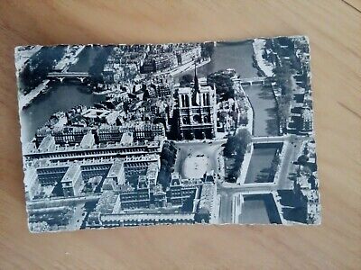Cpa cpsm cpm carte postale PARIS vue aerienne cité église NOTRE DAME DE PARIS
