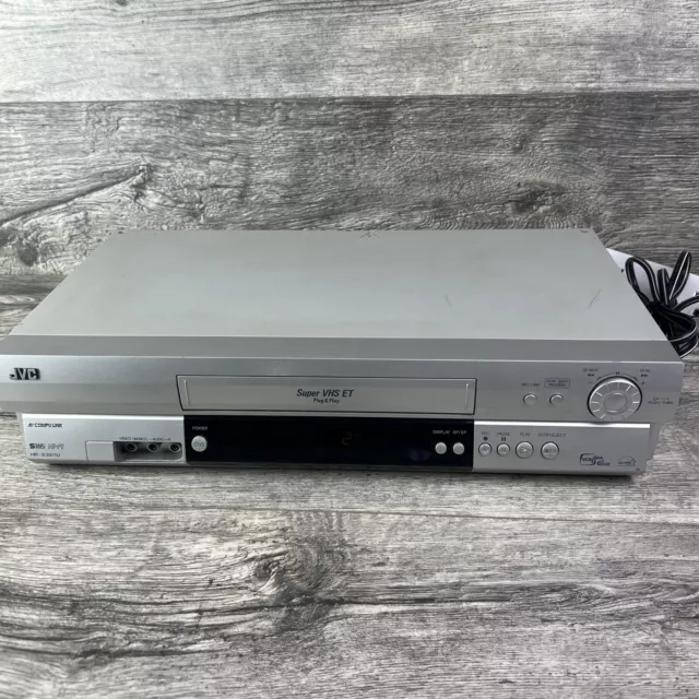 JVC Super VHS VCR SVHS Player Recorder HR-S3911U Silver  No Remote *READ