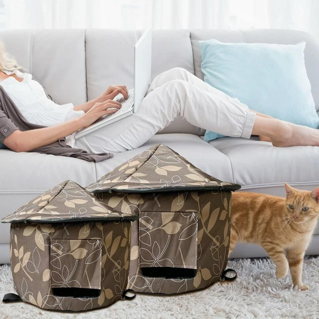 Outdoor Cat House Bed Animal Tent Bed Stray Cats Shelter for