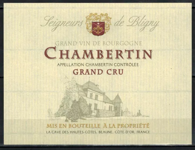 France-Etiquette Vin de Bourgogne-"Chambertin Grand Cru"/Réf.167