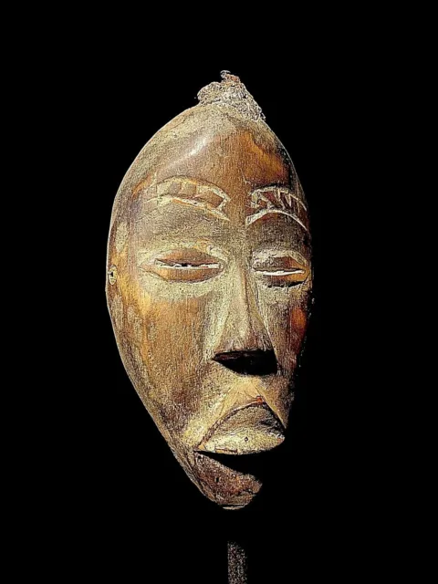 African Tribal Face Mask Wood Hand Carved Wall Hanging , DAN MASK MINIATURE-1868