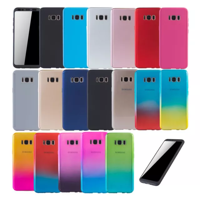 Samsung Galaxy Handy-Hülle Schutz-Case Full-Cover 360 Grad Display Schutz Folie