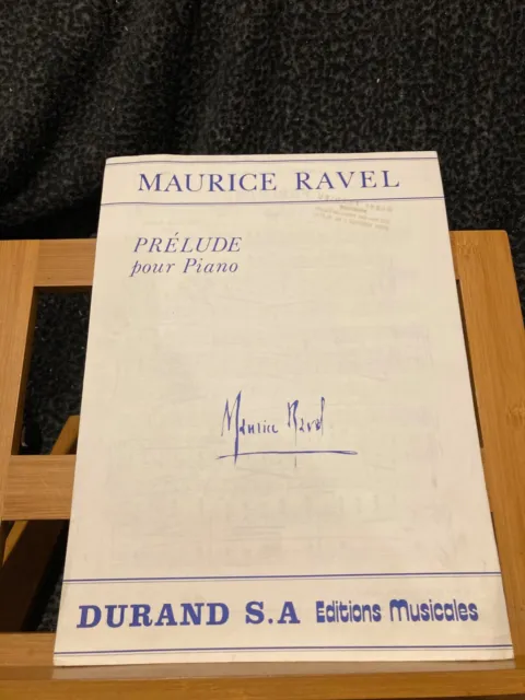 Maurice Ravel Prélude pour piano partition éditions Durand