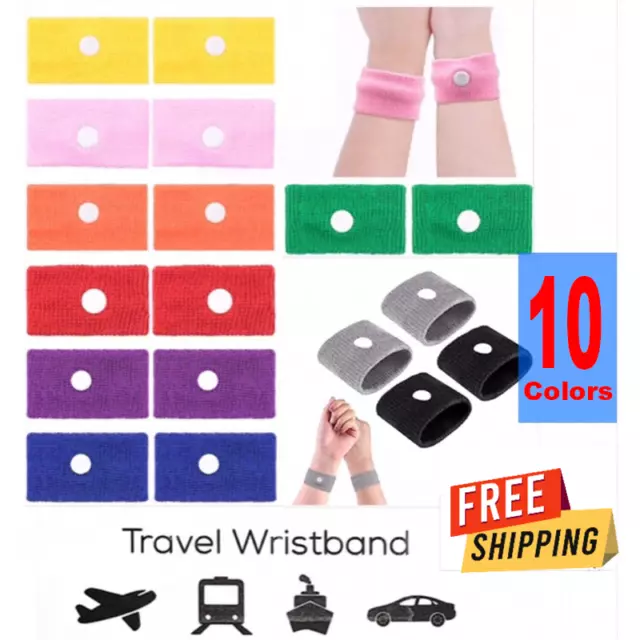 Anti Nausea Morning Sickness Motion Travel Sickness Wrist Bands NEW