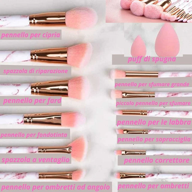 Pennelli Make Up Start Makers Professional 12Pz Beauty Blender pennelli trucco 2