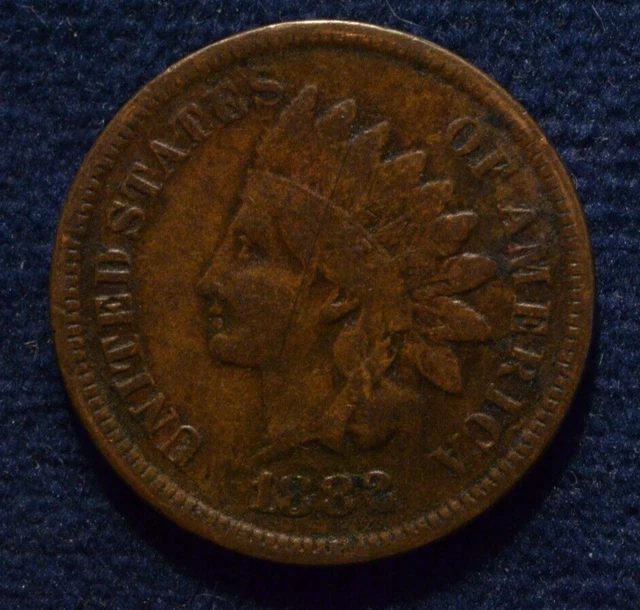 1882 Indian Head Cent Penny Coin Full Liberty