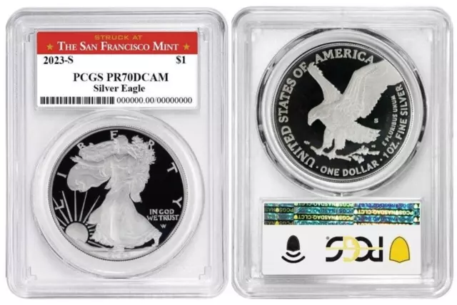 2023 S Silver American Eagle $1 PCGS PR70DCAM