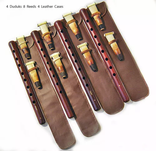 4 Armenian PRO DUDUK 8 REEDS 4 Cases DUDEK Professional Zurna Oboe Mey Ney Flute