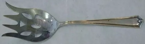 Potomac by Ssmc-Saart Sterling Silver Cold Meat Fork Pierced 7 1/2"