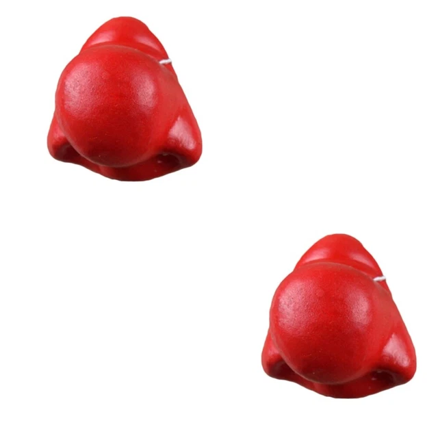 2pcs Red Nose Honking Circus Clown Nose Comic Party Supplies Halloween