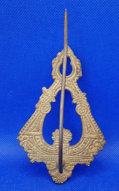 ANTIQUE VINTAGE RECEIPT LETTER HOLDER - WALL MOUNT  CAST METAL ORNATE - gwCI
