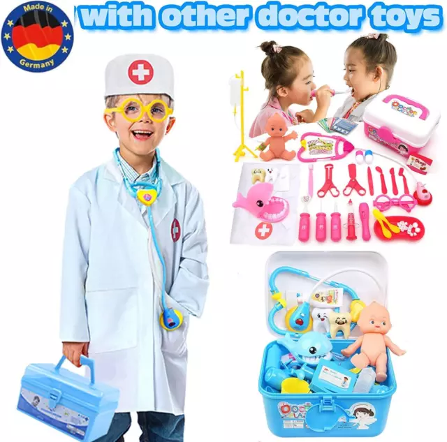 43/44 Arztkoffer Doktorkoffer für Kinder ab 3, 4, 5 Jahre Medizinische Spielzeug