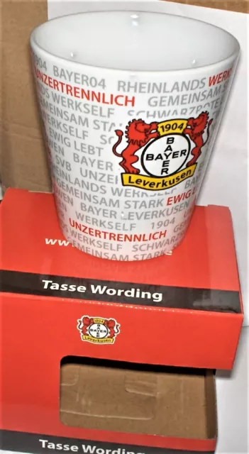 Bayer 04 Leverkusen Tasse Wording  0,3l  NEU,OVP,Lizenz