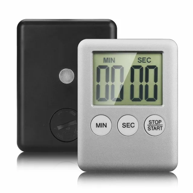 Timer da cucina magnetico resistente con schermo digitale LCD e conto alla roves 3