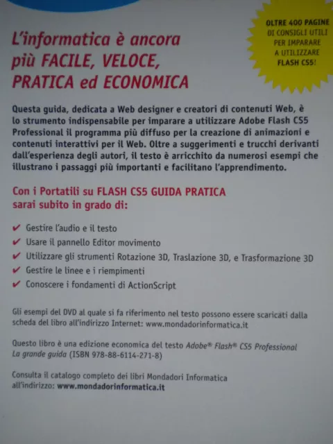 Adobe Flash CS5 Guida pratica	gioffrè Castrofino	Mondadori software manuale 2