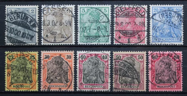 Deutsches Reich MiNr. 53/62 gest. Germania Reichspost