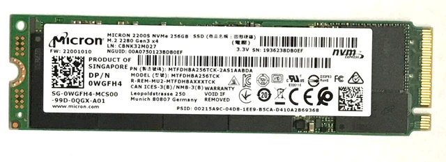 Laptop Desktop Micron 2200s Nvme Ssd Micron 2300 Micron 2200 512gb
