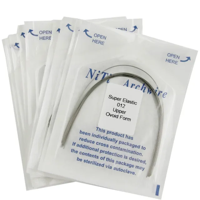 Dental Orthodontic Super Elastic Niti Arch Wire Round Ovoid 10Pcs/pack