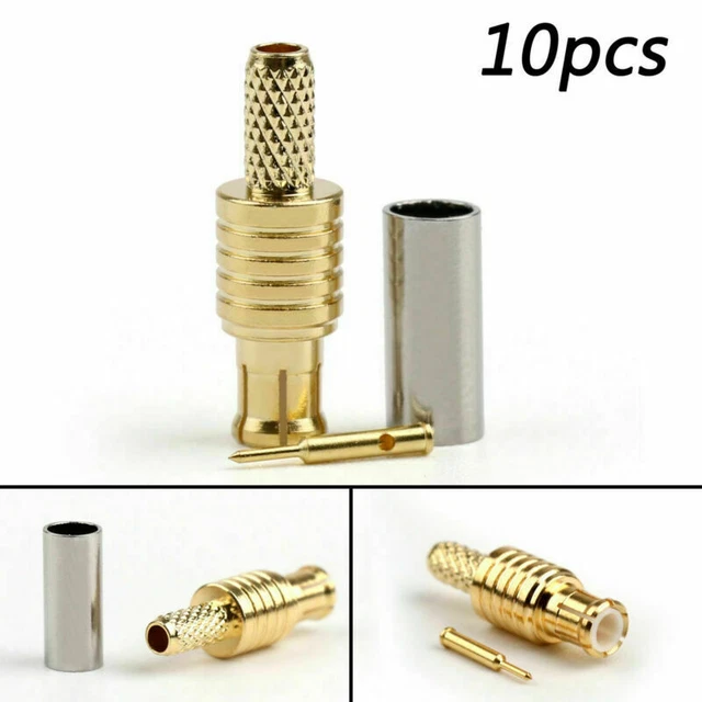 10Pcs MCX Maschio Spina Dritto RF Connettore per RG174 RG178 RG316 LMR100