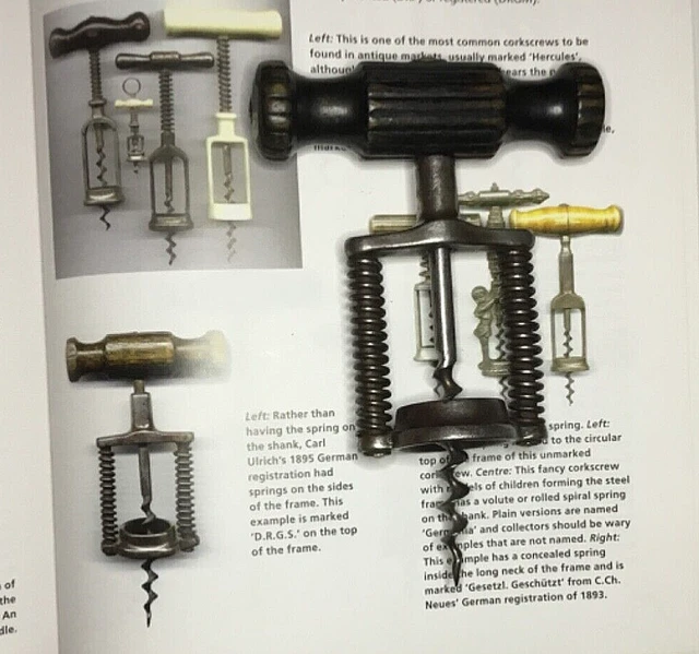 Rare vintage antique corkscrew Carl Ulrich's 1895 German.