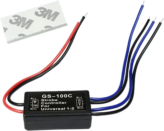 12V GS-100C Flash Strobe Controller Auto Car Flasher Module for LED Brake Light