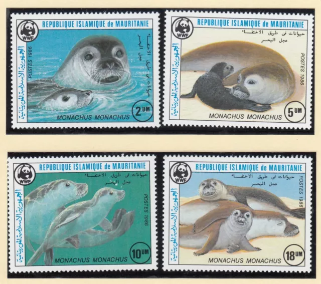 (120523) Seal WWF Mauritania MNH 1986