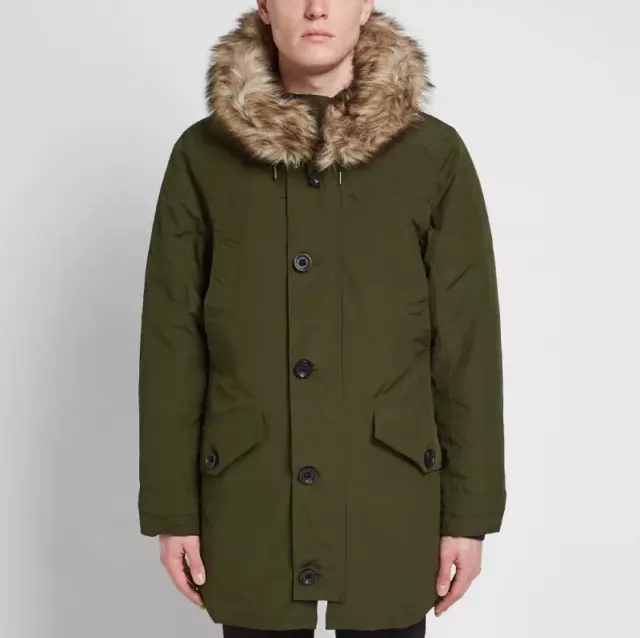 BNWT POLO RALPH Lauren Glissade Down Parka Coat Jacket Fur Khaki