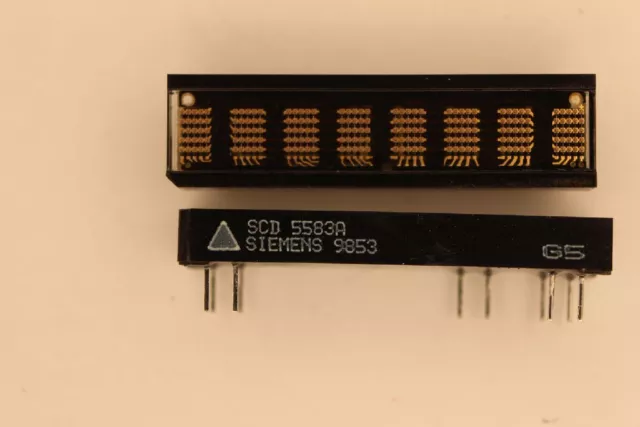 Punktmatrix- Anzeige 8stellig Siemens SCD5583A grün Decoder,Multiplexer,Treiber