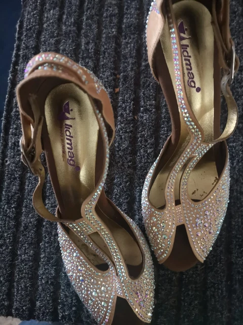 Scarpe Da Ballo Latino Donna Con Strass - Punta Aperta Per Salsa E Bachata | YCL551 - Foto 8