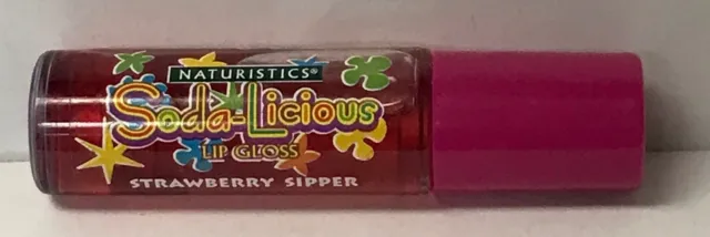 12 Naturistics Sodalicious Lip Gloss STRAWBERRY SIPPER 0.15 fl oz  ROLL ON MINI
