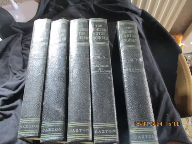 Vintage The Modern Motor Engineer Vol 1-2-3-4-5 Caxton Publishing A.w Judge