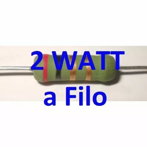 5 Resistenze a Filo 15 Ohm  2W ±5% Ø5,5x16mm ( 5 pezzi )