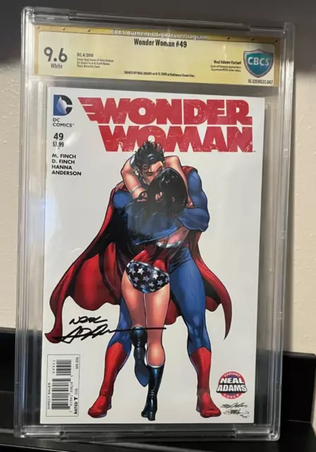 Wonder Woman 49 - Neal Adams Variant Verified Signed CBCS 9.6 DC Comics 2016