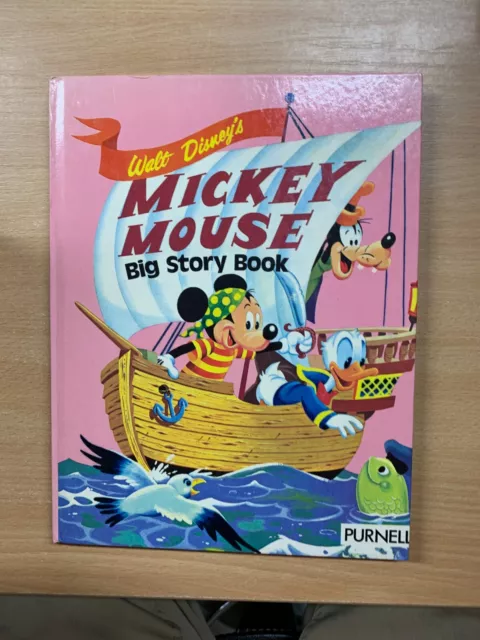 1973 Walt Disney "Mickey Mouse Big Story Book" Annual Uk Hardback Book (P3)