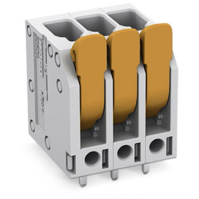 Borne pour circuits imprimés WAGO 2604-3102 4 mm² Nombre de pôles (num) 2 1