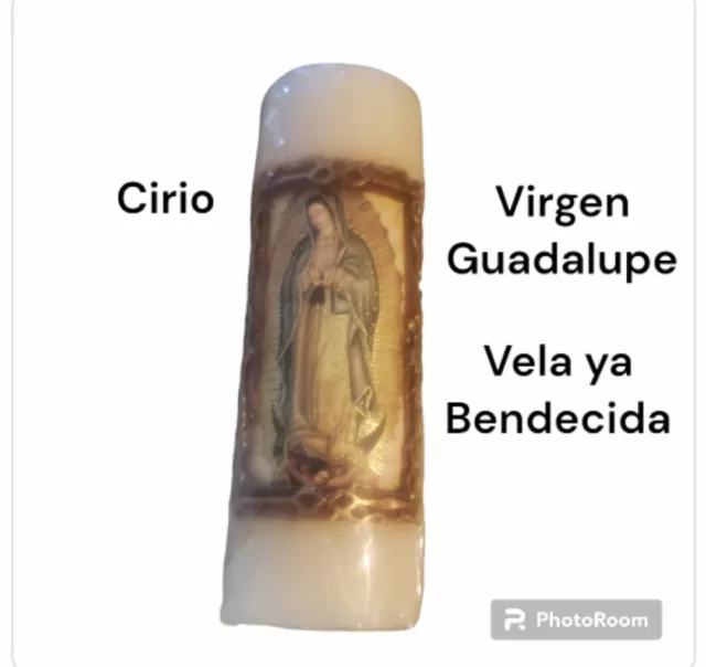 Veladora   Sirio Candle Already  Blessed  Virgen Guadalupe