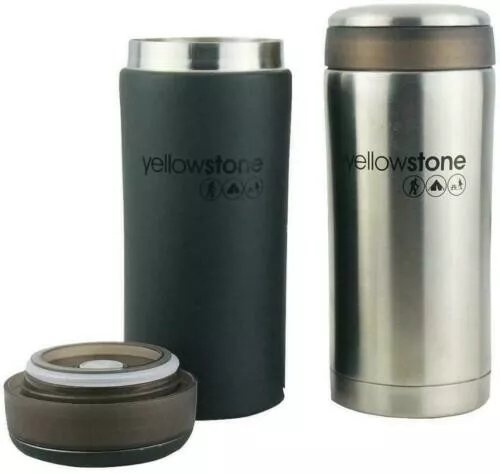 Travel Tumbler Set - 2x Robust Stainless Steel Yellowstone