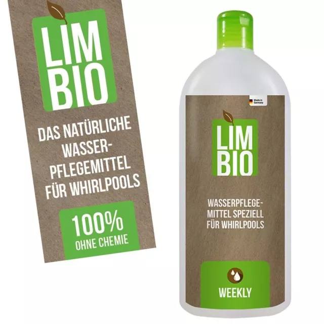 LIMBIO WEEKLY chlorfreie Wasserpflege Whirlpool, biologische Wasserpflege, 500ml