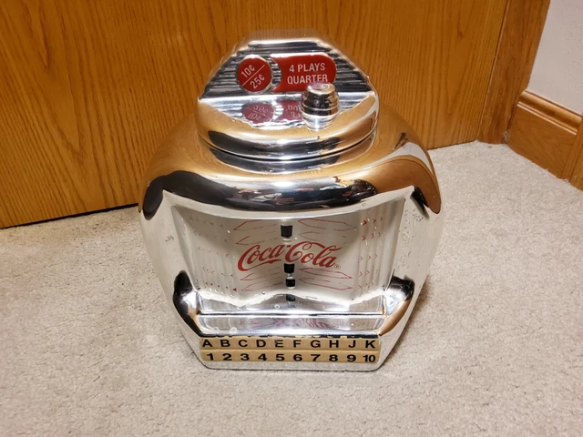 Coca-Cola 2000 Gibson Design Cookie Jar Chrome Diner Design - Read Description