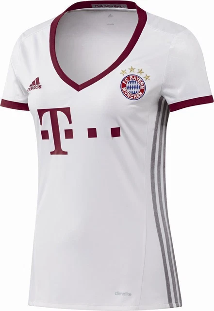 FC BAYERN MÜNCHEN ADIDAS Damen Women Trikot Jersey ADIDAS XS-XL + WEISS-ROT+ FCB