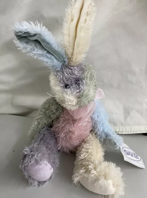 Ganz Spumoni Bunny 17" Jointed Plush Rabbit Multicolor Pastels includes tag