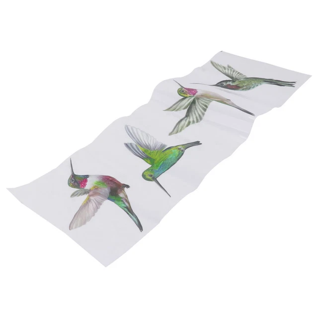 4 PCS Autocollant De Verre D'alerte D'oiseau Décor Fenêtre Chambre