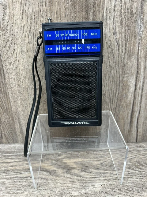 VINTAGE RADIO SHACK Realistic 12-724 AM/FM Portable Radio with Strap ...